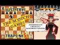 Chess traps in the opening Scotch game with the intermediate checks! https://youtu.be/--fpsXrbFEI