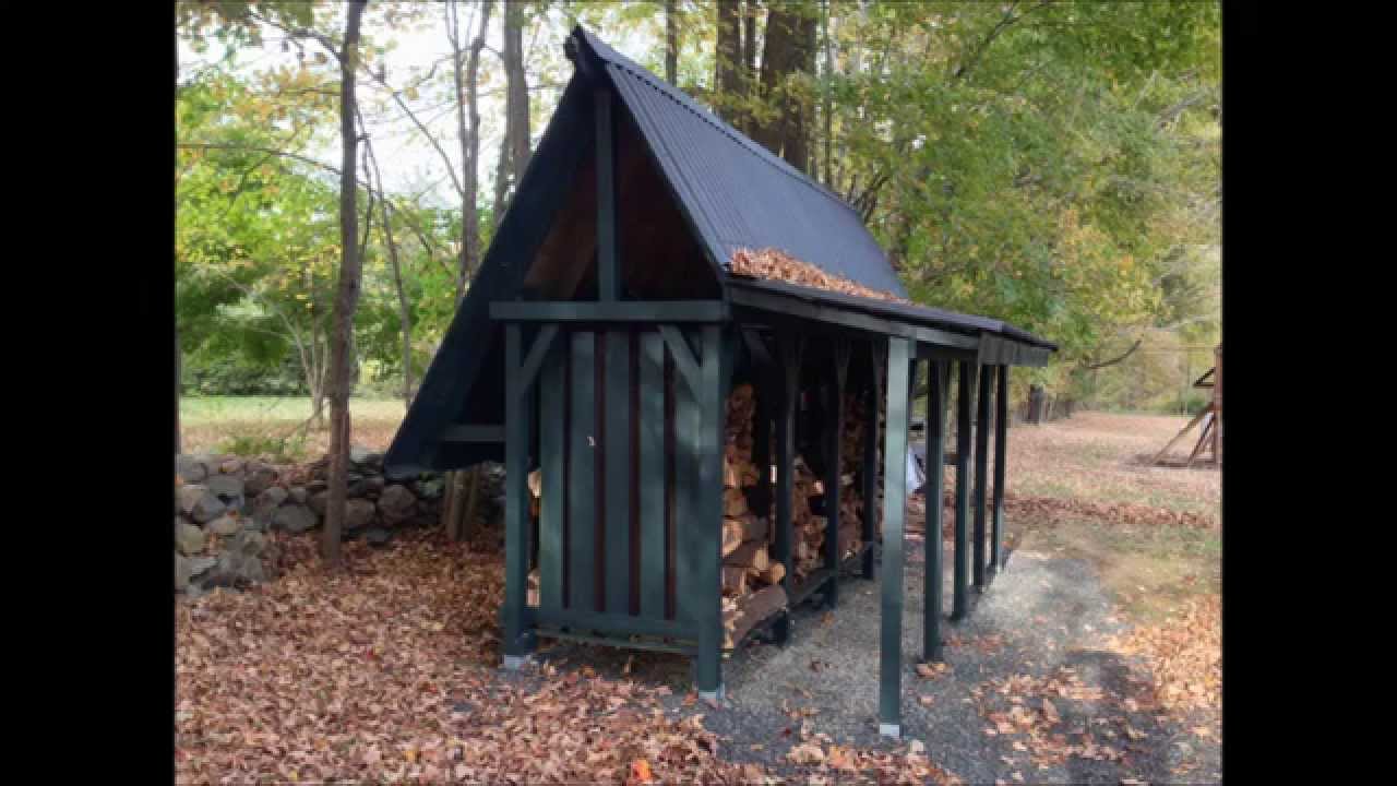 How To Build A Firewood Storage Shed - Time Lapse - YouTube