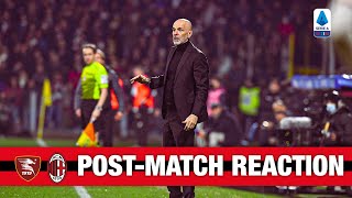 Coach Pioli and Messias | Salernitana v AC Milan post-match reactions