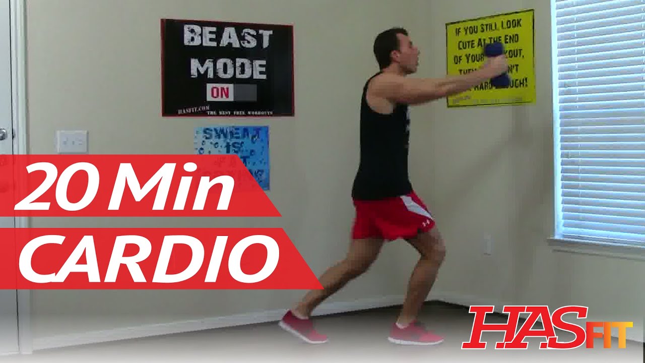 20 Min Cardio Shred Workout HASfit Shredding Cardio Exercises