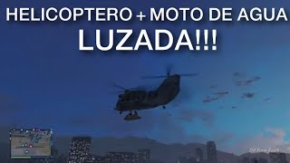 HELICOPTERO + MOTO DE AGUA = LUZADA!! GTA Online con Willyrex y Vegetta - [LuzuGames]