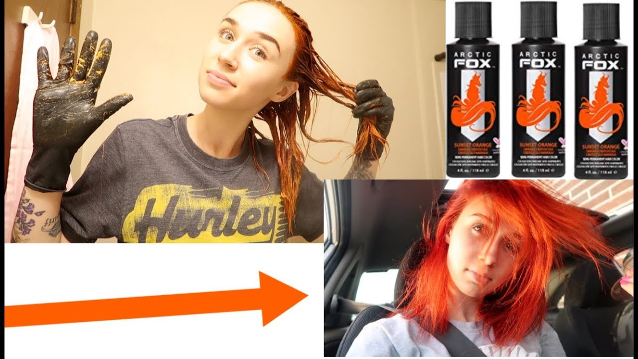 Dying Blue Hair Orange