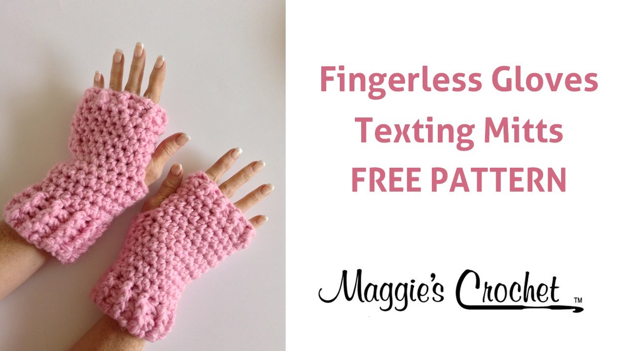 Fingerless Gloves Texting Mitts Free Crochet Pattern ...