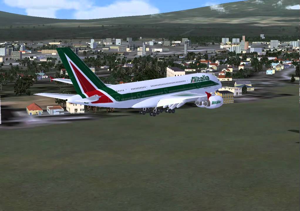 FSX Airbus A380 Alitalia - YouTube