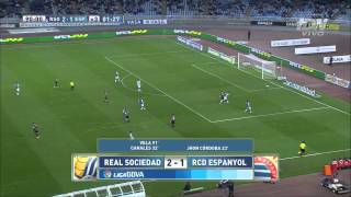 Gol de Carlos Vela  Real Sociedad vs Espanyol  19/Abril/2014 FULL HD