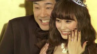 あべこうじ＆高橋愛 結婚会見