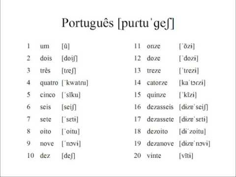 Portuguese Numbers 1-20 - YouTube