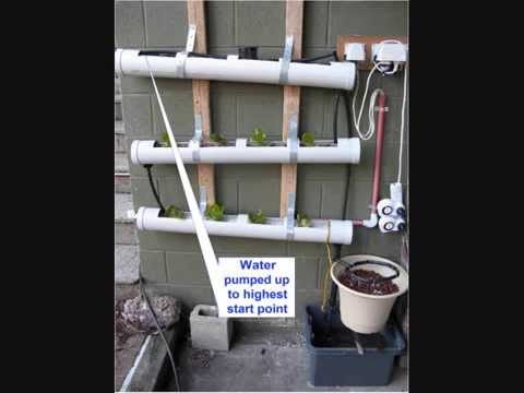 DIY Aquaponics Trough / Channel Flow &amp; Ebb Hydroponic System - YouTube