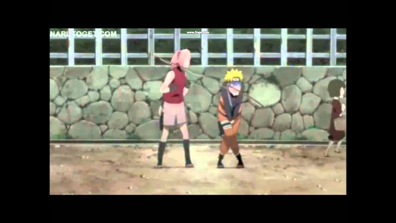 Naruto gets hit in the balls - YouTube