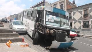 Choca camión al quedarse sin frenos