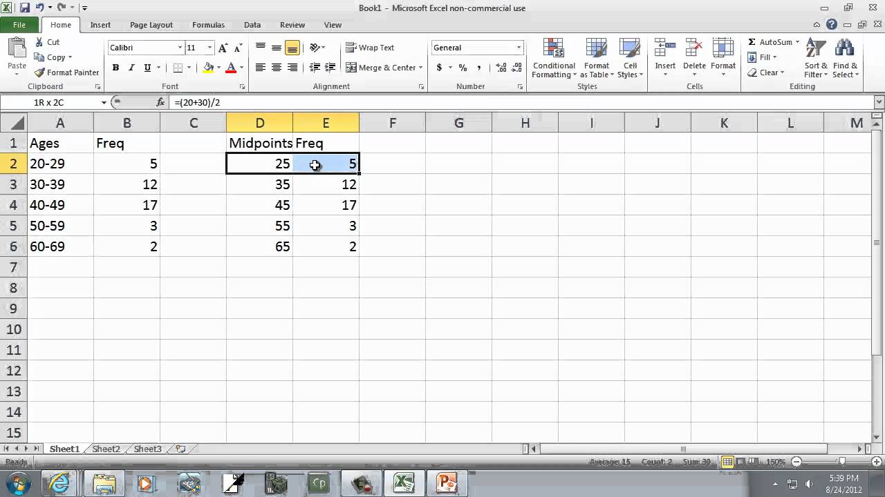 how to combine histograms in excel