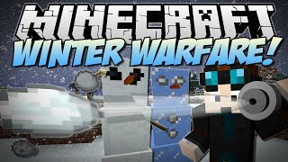 Minecraft | WINTER WARFARE! (Snowball Bazookas, Abominable Snowman & More) | Mod Showcase