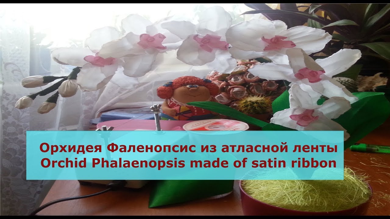 Орхидея из атласной ленты и своими руками 876