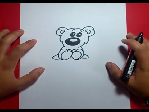 Como dibujar un oso de peluche paso a paso 15 