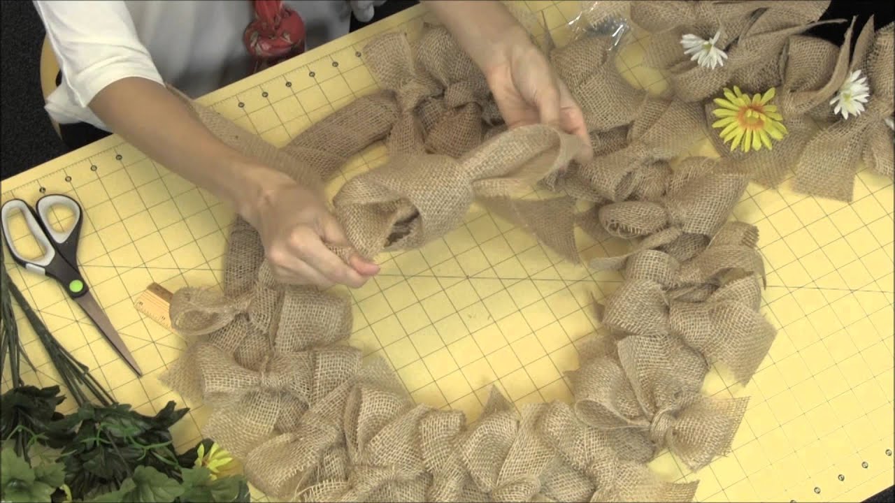 How to Make a Burlap Wreath YouTube
