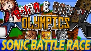 Minecraft: Benja & Bacca Olympics Game 1 - Sonic Battle Race!