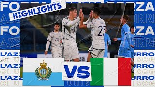 Highlights: San Marino-Italia 0-7 | Under 21 | Qualificazioni U21 EURO 2025