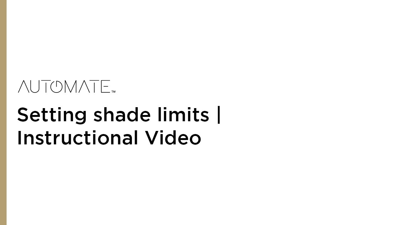 Automate ARC - Set shade limits