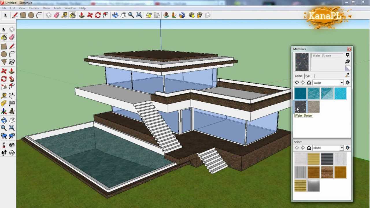 modern house design sketchup