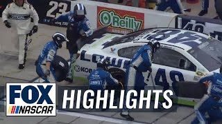 Jimmie Johnson Cuts Right Rear Tire Under Green - Texas - 2014 NASCAR Sprint Cup