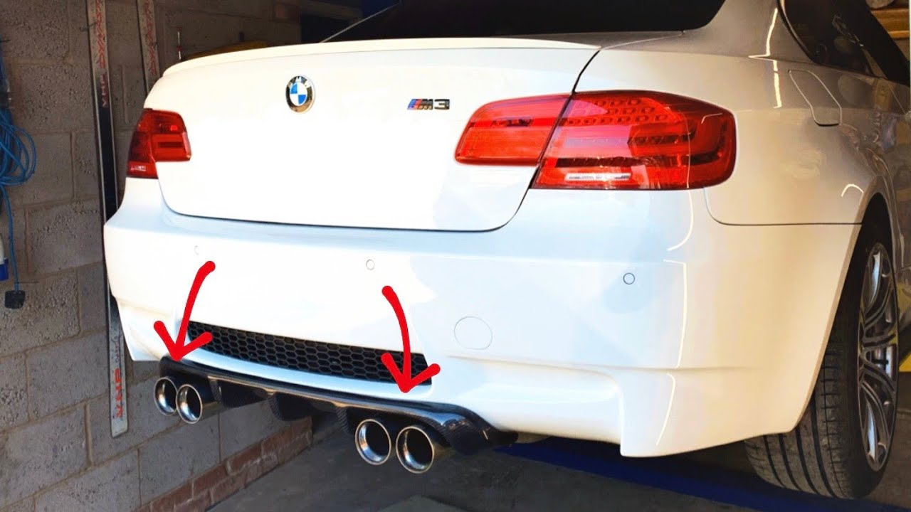 BMW,M3,Extended,Exhaust,Tips,Install,E90,E92,E93.