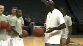 Michael Jordan dunks at AGE 50 *NEW* 2013 HD