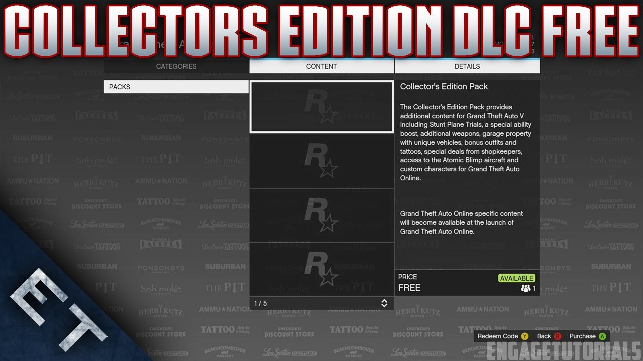 GTA 5 Online - How To Download The Collectors Edition DLC For FREE ...