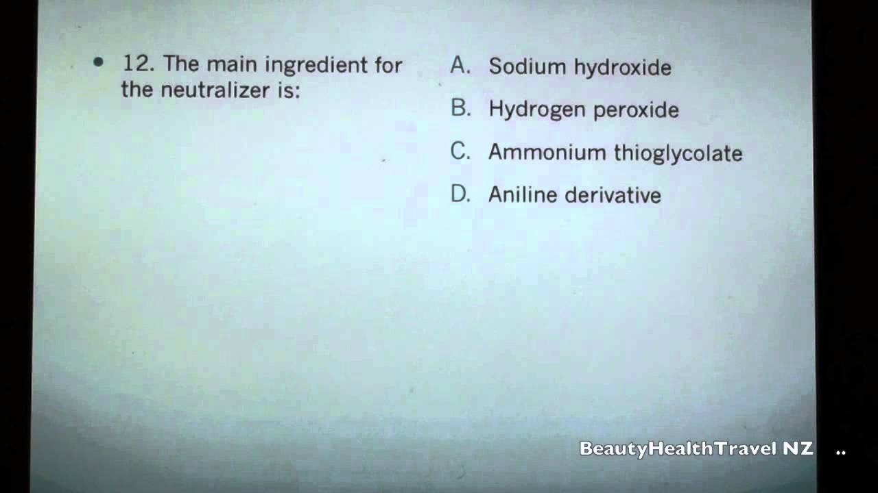 cosmetology state board test questions