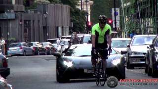 Supercar Blocked by Weird Cyclist