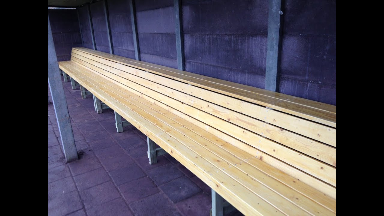 Building baseball dugout benches - YouTube