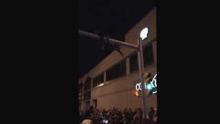 Grey Cup 2013 Green mile guy climbs light pole