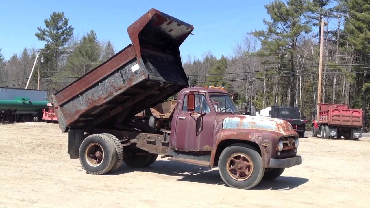 1955 Antique Ford F700 Dump Truck - YouTube