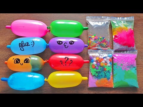 Making Slime with Funny Balloons and Slime Bags