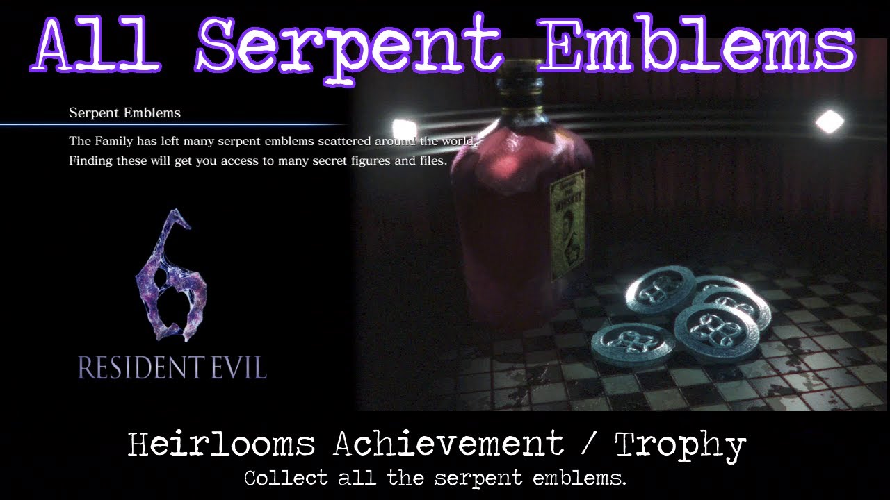 Resident Evil 6 - All Serpent Emblems - YouTube