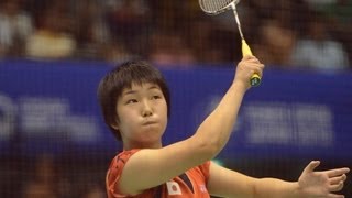 山口茜16歳YOJ2013優勝快挙の瞬間　山口茜(JPN)vs打田しづか(JPN)