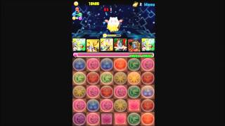 パズドラ「ツインリット降臨！天国と地獄」覚醒アテナ9倍PTノーコン攻略