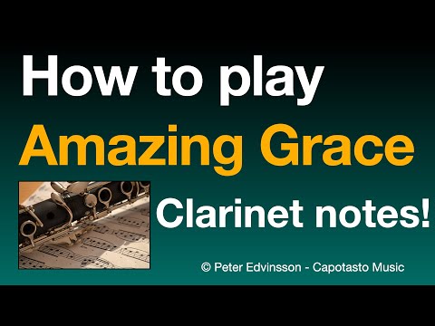 Amazing Grace, free easy clarinet sheet music notes - YouTube