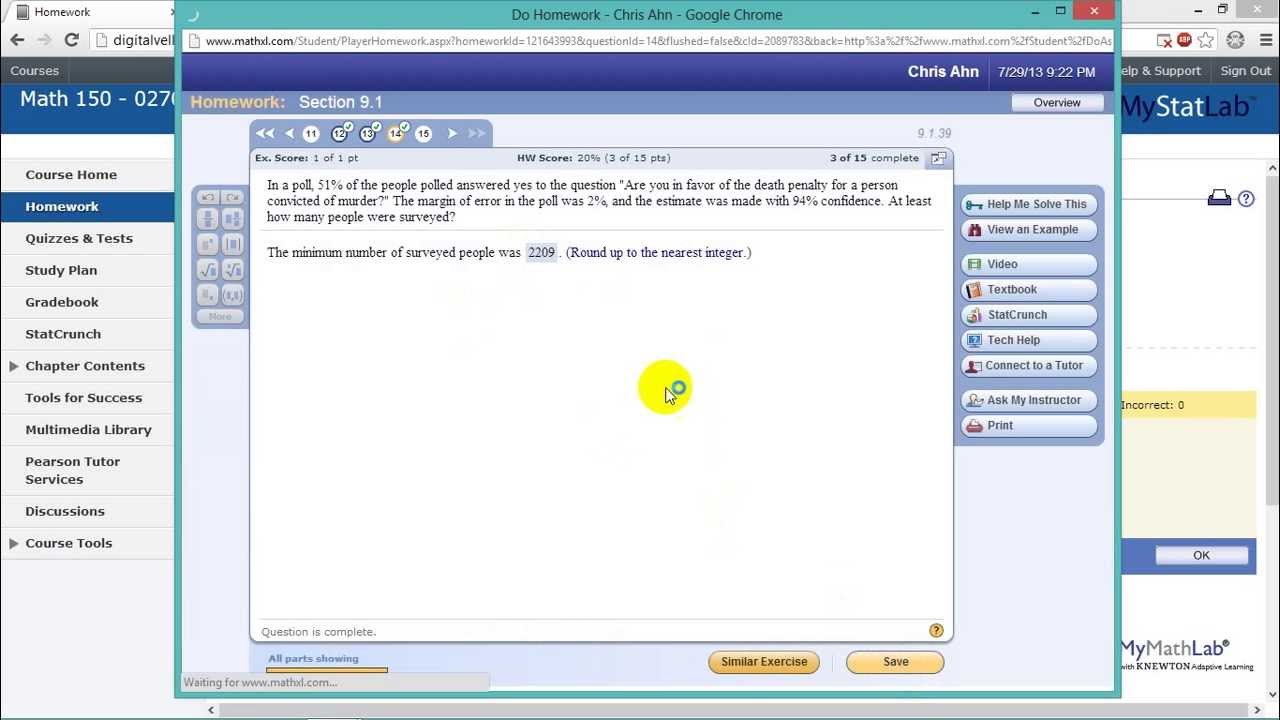 How to get the correct answers on MyMathLab 2013 - YouTube