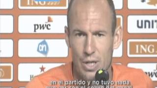 Declaracion Oficial Arjen Robben - Mexico vs Holanda 2014