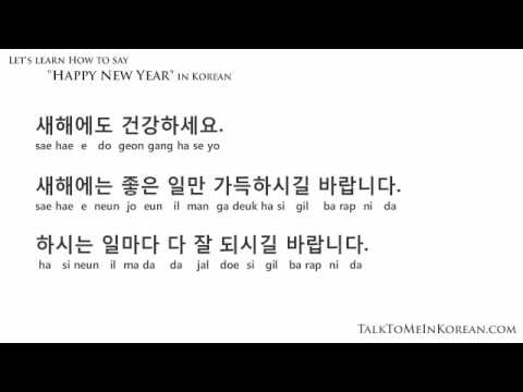 How to wish a Happy New Year in Korean by TalkToMeInKorean.com