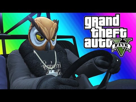 GTA 5 Online Funny Moments - Epic Rocket Car Stunts!