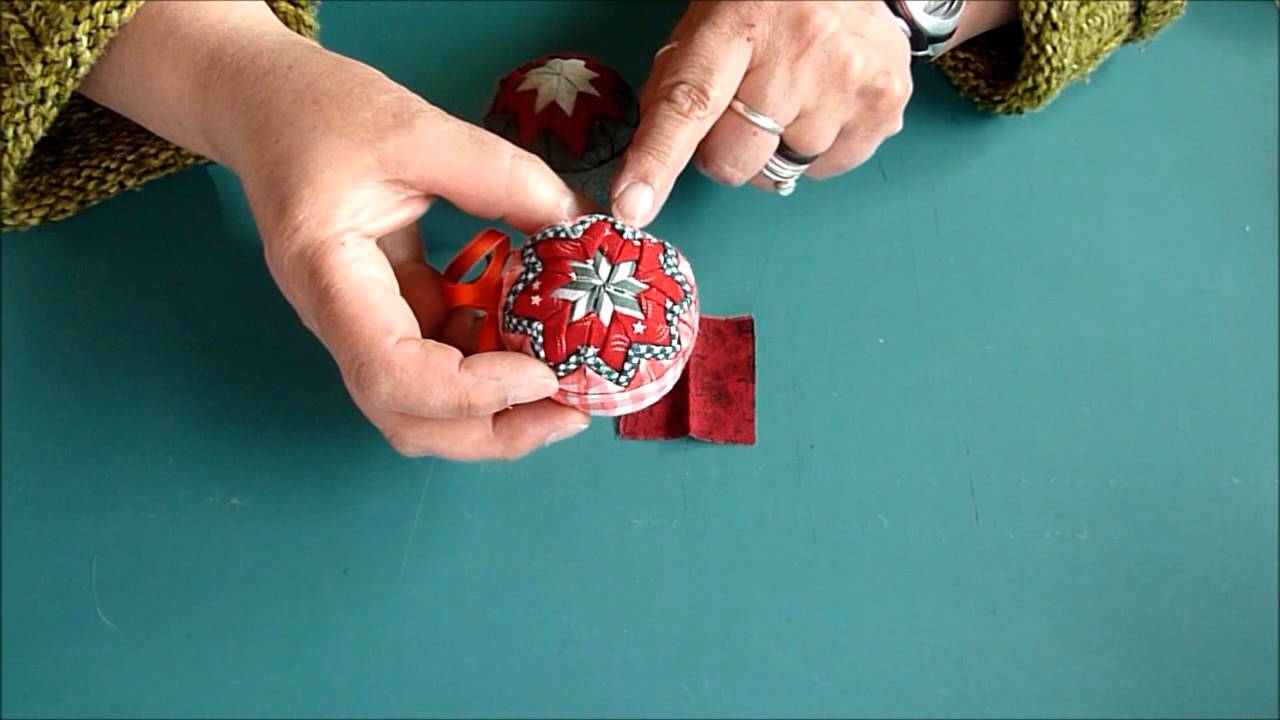 Fabric Folded Christmas Ornament - YouTube