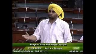 Bhagwant Mann grills modi on ' achhe din' in parliament