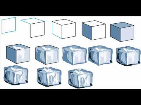 How To Draw An Ice Cube Easy Simple Step By Step Drawing Tutorial - YouTube