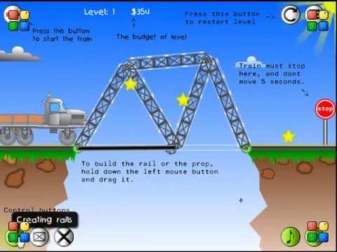 Train Bridge Building Flash Game