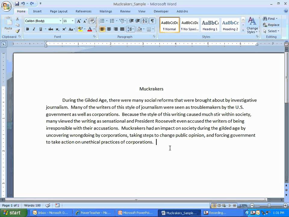 Short essay paragraph example