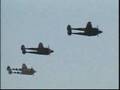 P-38 Lightnings formation flight