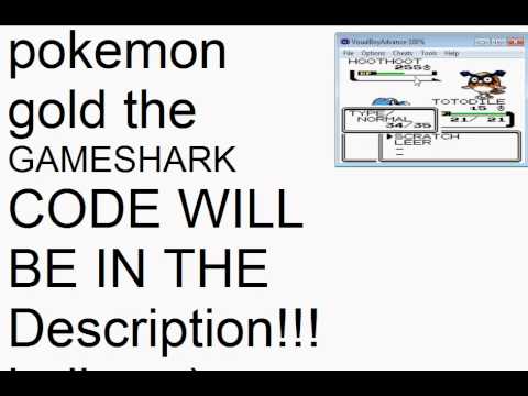 pokemon gold gameshark codes - YouTube