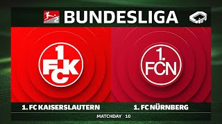1. FC Kaiserslautern vs. 1. FC Nürnberg | Matchday 10 — Bundesliga 2 2025/26