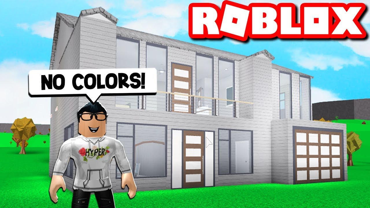 I Did The Bloxburg No Color House Challenge Roblox